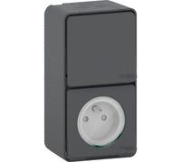 Prise de courant 2P+T avec va-et-vient vertical MUREVA STYL IK08 - SCHNEIDER ELECTRIC - MUR36025