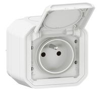 Prise de courant 2P+T - Plexo - complet saillie - blanc