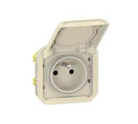 prise de courant - 2p+t - beige - composable - legrand plexo 069828l
