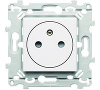 Prise de courant affleurante essensya 2P+T Pure. Lot de 50 - HAGER WE10650