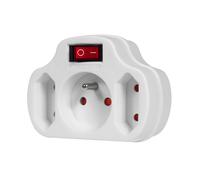 Prise de courant avec interrupteur triple Maclean Energy MCE142 pratique