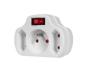 Prise de courant avec interrupteur triple Maclean Energy MCE142 pratique
