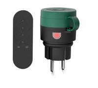 Prise de courant avec télécommande étanche, SURNICE Prise extérieure avec télécommande sans fil, Ensemble de commutation radio 10A/2300W | 1 prise télécommandée + 1 télécommande, Plug & Play