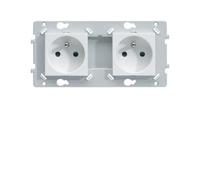 Prise de courant double 2P+T Essensya - HAGER WE122