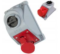 Prise de courant encastrable avec interrupteur, L-0-P, 32A, 4P, 400V, IP44, modèle COMBO-POL, référence 960624401W