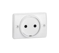 Legrand 050806 Prise à Encastrer pour Plinthe 2P, 16A, 250V, Blanc