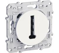 Prise de courant faible - Téléphone - Blanc - Odace SCHNEIDER