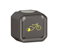 Prise de courant LEGRAND anthracite 2P+T 16A 230V~ pour recharge de vélos et 2 roues électriques plexo étanche complète saillie