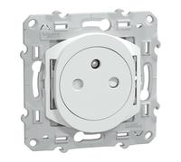Schneider Electric Prise encastrée OVALIS 2P+T 16A affleurante bornes automatiques Blanc