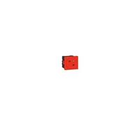 Legrand 077118L Prise de Surface Mosaic Link Raccordement Latéral, Courant 2P+T, 2 Modules, Rouge