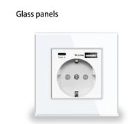 Prise de courant USB type-c Standard ue panneaux matériels de haute qualité 16A prise électrique murale intégrée prise murale AC110V-250V