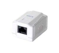 Equip 235211 Prise Murale RJ-45 Cat.6 Blanc, Dimensions 39x29.5x54mm, Simple Port, Conditionnement 175x65x100mm, Poids 40g