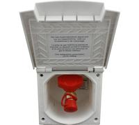 Prise de gaz Prise extérieure Trappe d'alimentation Camping-car Caravane blanc (HA)