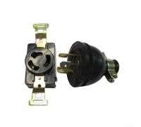 Prise de générateur 30 A 250 V pour générateur diesel 168F - Prise en cuivre pour générateur diesel - 3-8 kW - Prise de raccordement stable - 250 V - Compact - Pour montage sur panneau - Prise 30 A