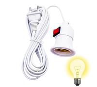Prise de lumière à brancher avec cordon, support d'ampoule pour lanterne | Douille de support d'ampoule de type suspension avec cordon de 8,2 pieds,Lanterne suspendue avec bouton marche/arrêt, support
