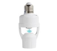 Prise de lumière extérieure à détecteur de mouvement - E27 à visser dans le radar infrarouge, adaptateur de support d'ampoule intelligent, éclairage automatique pour maison, garage, cave, porte