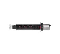Prise de meubles fi6cm, 3x250V AC éjecté du dessus avec chargeur OR-AE-1349