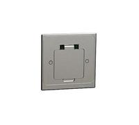 Prise de sol 2 pôles + terre carrée métal Unica System+ Schneider Electric gris