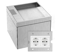 Prise de sol en acier inoxydable, 16A, 250V, étanche, encastrée