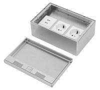 Prise de sol en acier inoxydable, 2 prises EU + 2 ports USB, 4 kW, design plat