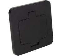 Prise de sol encastrable 2P+T rectangulaire IP55 - noir + boite - Protec