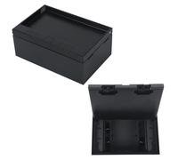 Prise de sol encastrée en acier inoxydable, 3 prises Schuko + 2 prises CAT6, couleur noire