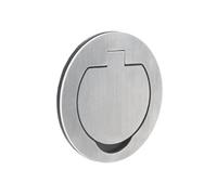 Prise de sol étanche ronde 2P+T 16A IP55 métal brossé