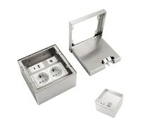 Prise de sol intérieure USB encastrable pour cuisine, encastrable au sol avec 1 connecteur RJ45, prise de sol extérieure pour le sol dans la cuisine, le salon et le bureau