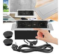 Prise de table intégrée - Prise de table avec 2 ports USB, 1 port Ethernet (LAN), 1 port HDMI et 1 port USB de type A (puissance maximale de 20 W) - Intelligente - Adaptée pour la cuisine