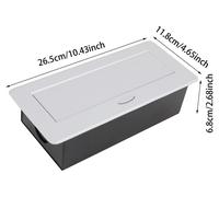 Prise de table - Multiprise encastrable escamotable - Pour bureaux et plateaux de table - Blanc