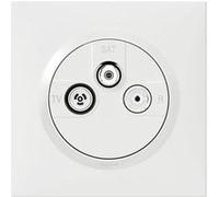 Prise de télévision à sorties multiples Dooxie One complète - TV-R-SAT - 1 câble - Blanc blanc G