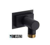 Prise d'eau murale en laiton avec plaque murale noir mat BLACK & WHITE - BOSSINI V00267073