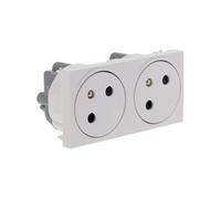- Prise double affleurante 16A - Blanc - FORTYfive