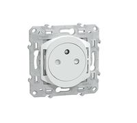 Schneider Electric - Prise double affleurante avec terre 16A Blanc - Odace - Schneider blanc