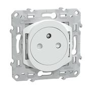 Schneider Electric - Prise double affleurante avec terre 16A Blanc - Odace - Schneider blanc
