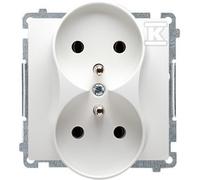 Prise double avec terre BMGZ2M.01/11 Basic blanc
