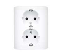 Prise double Schuko encastrée Simon 54 EGSZ2PZ/11