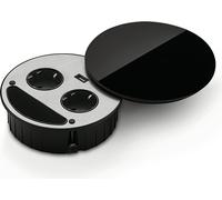 Prise double Smile USB A, élément de prise, verre noir