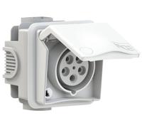 Prise électrique CEE, 5 prises, longueur 16 mètres, indice de protection IP44, encastrée, 16 A, 400 V, 1 pièce