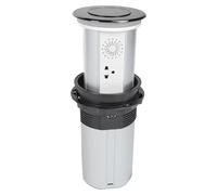 Prise électrique escamotable automatique avec Wi-Fi, recharge sans fil 15 W, 3 prises, 2 ports USB et haut-parleur Bluetooth ‑