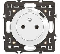 Prise électrique murale - LEGRAND - Céliane USB 7,5W - Chargeur USB 7,5W - Socle rétractable - Affleurante