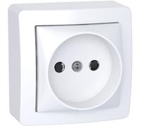 Schneider Electric Prise de courant Alréa SC5SHN0262274P 2P 16A sans terre connexion rapide Blanc