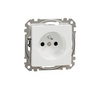 Prise électrique - SCHNEIDER ELECTRIC - Sedna Design - 2P+T avec obturateurs blanc