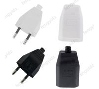 Prise électrique ue mâle femelle remplacement trou rechargeable prise deux pôles rallonge d'alimentation prise de courant connecteur de câble Euro 1Pair White