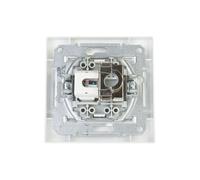 Prise électronique Asfora cat.5e RJ45 + RJ12 blanc avec cadre EPH4900121