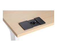 Prise encastrable - 1 prise secteur + 1 port RJ45 + 1 port USB - noir