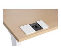 Prise encastrable - 1 prise secteur + 2 ports USB - blanc
