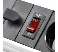 Prise encastrable GTV CAMINO 80 mm, 2x French, USB C, recharge par induction 10 W, câble de 1,5 m, blanc - la solution parfaite pour les espaces de travail modernes