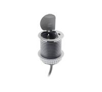 - Prise encastrable Schuko + USB Ø60mm - Gris