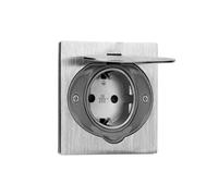 ORNO AE-1397 (GS) Douille Hermétique encastrée Inox, Schuko IP44 - Produit Pour le Marché Allemand